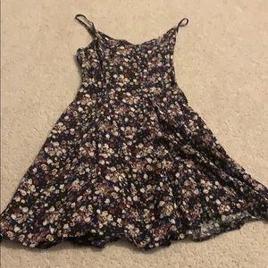 Floral cross back detail dress